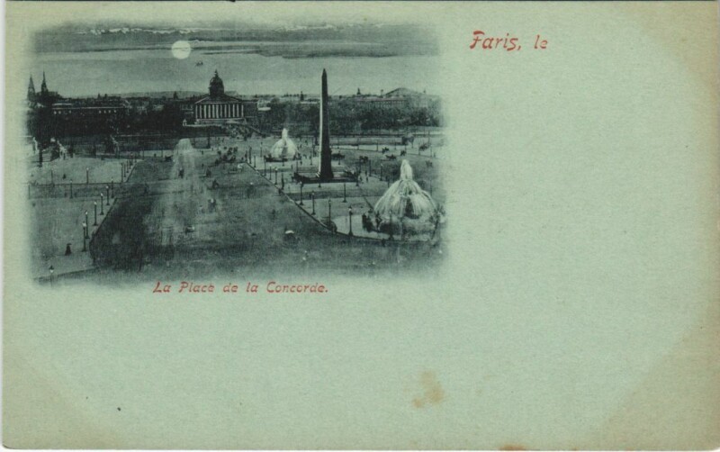 Carte postale ancienne Paris 8e Place de la Concorde