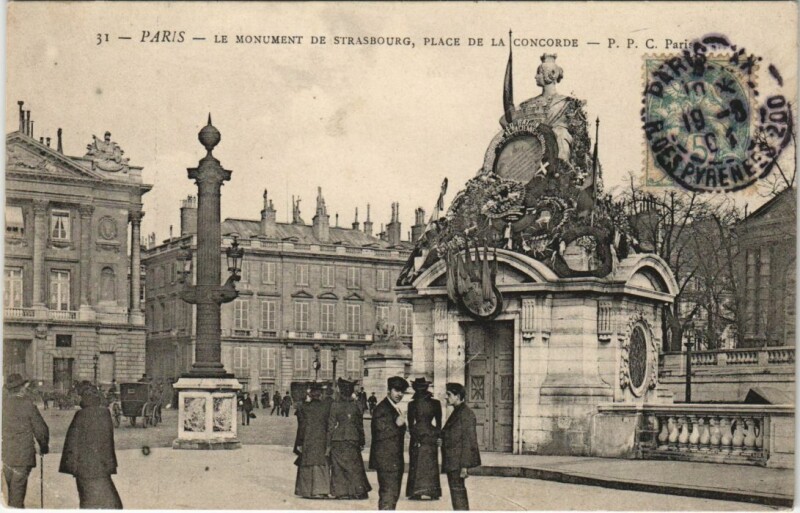 Carte postale ancienne Paris 8e Place de la Concorde