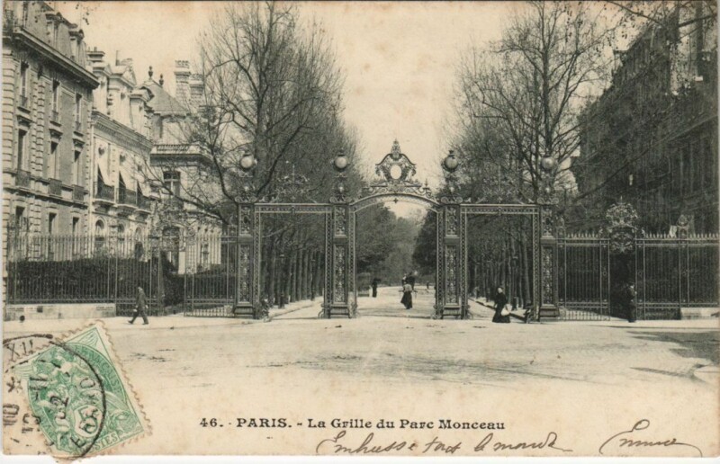 Carte postale ancienne Paris 8e Parc Monceau