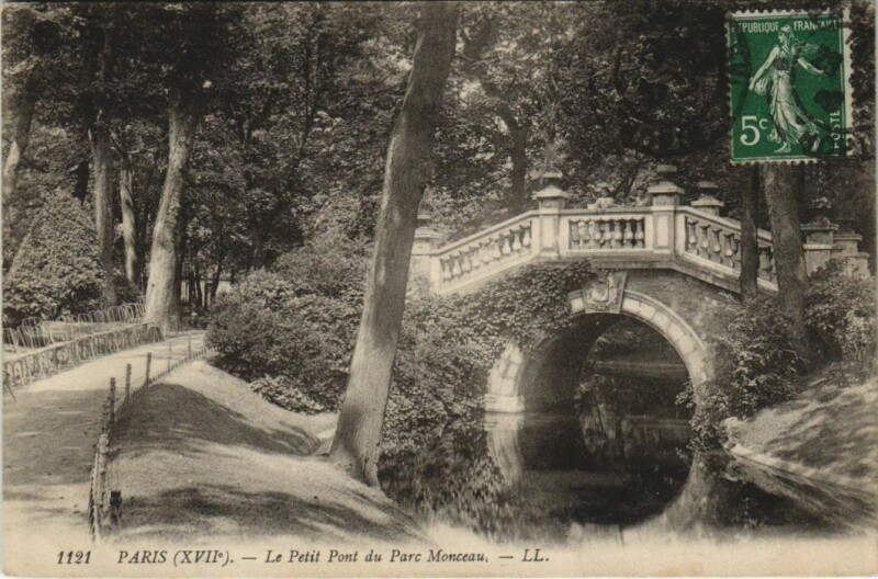 Carte postale ancienne Paris 8e Parc Monceau