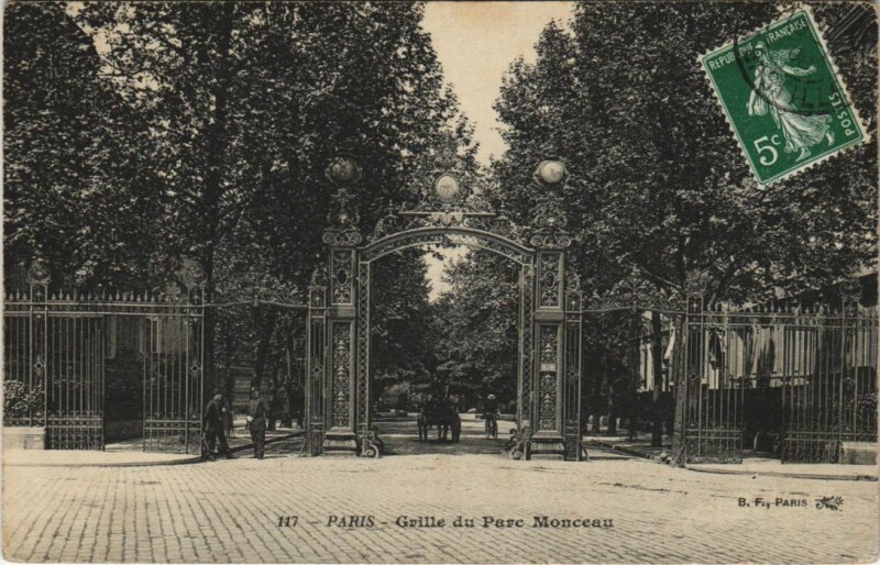 Carte postale ancienne Paris 8e Parc Monceau