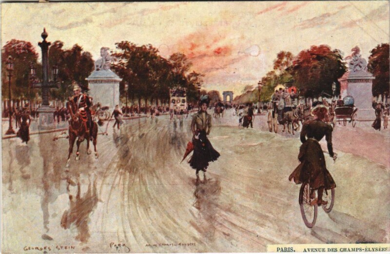 Carte postale ancienne Paris 8e Champs-Elysées