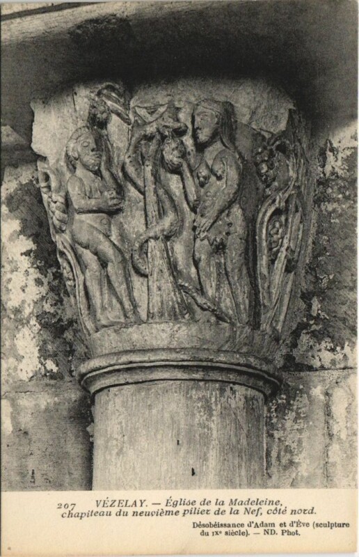 Carte postale ancienne Vezelay Eglise de la Madeleine - Artwork