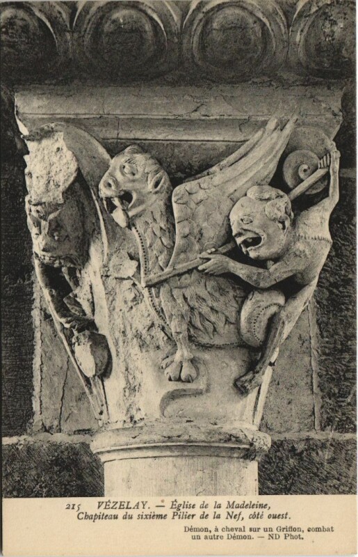 Carte postale ancienne Vezelay Eglise de la Madeleine - Artwork