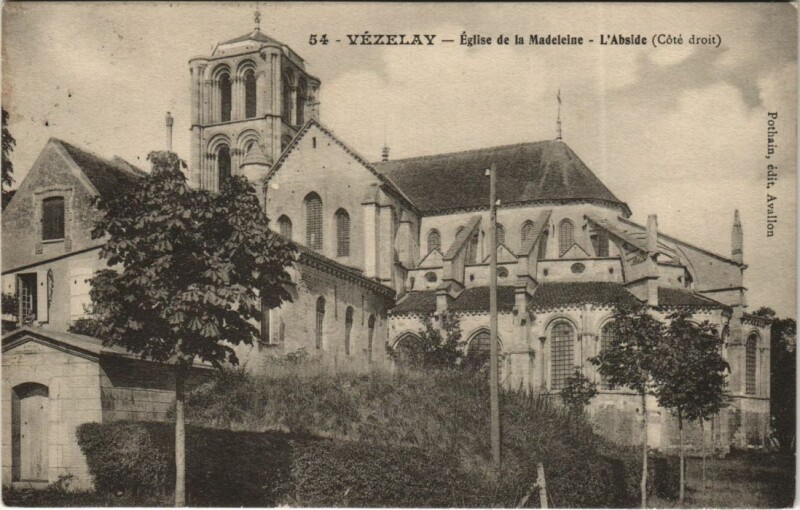 Carte postale ancienne Vezelay Eglise de la Madeleine - L'Abside