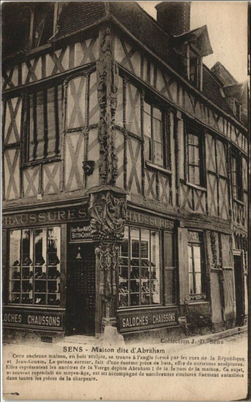 Carte postale ancienne Sens Maison dite d'Abraham