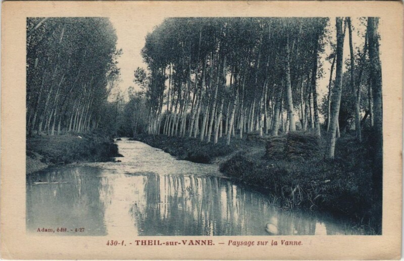 Carte postale ancienne Theil-sur-Vanne Paysage sur la Vanne