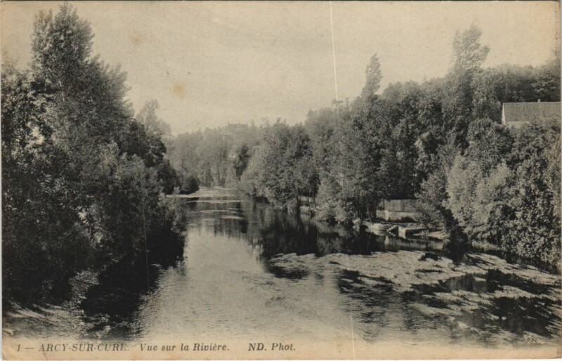Carte postale ancienne Arcy-sur-Cure Vue sur la Riviere à Arcy-sur-Cure