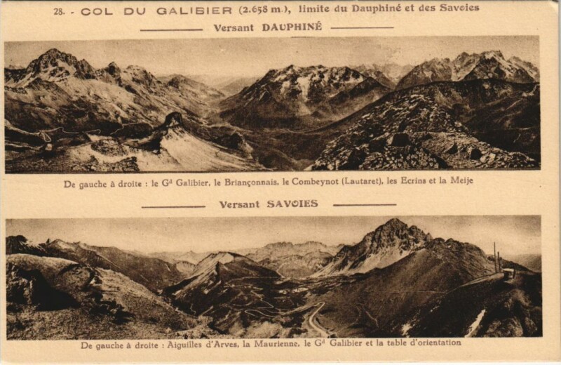 Carte postale ancienne Col du Galibier - Views