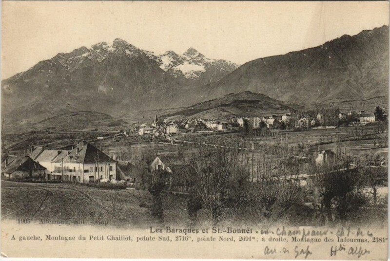 Carte postale ancienne Saint-Bonnet Les Baraques et Saint-Bonnet