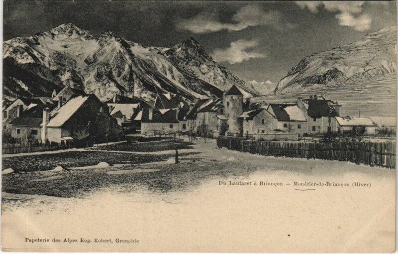 Carte postale ancienne Monetier-de-Briancon Vue Generale