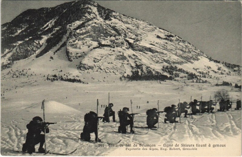 Carte postale ancienne Briancon Ecole de Ski de Briancon