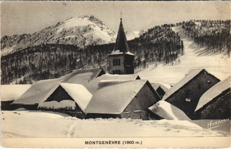Carte postale ancienne Montgenevre L'Eglise