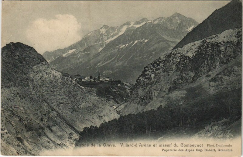 Carte postale ancienne Villar-d'Arene et le Massif du Combeynot