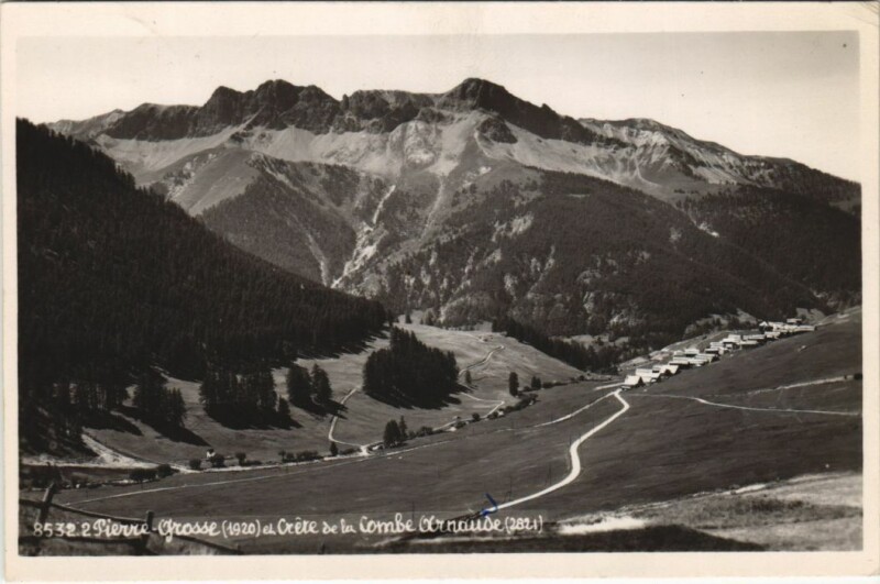 Carte postale ancienne Molines-en-Queyras Pierre-Grosse à Molines-en-Queyras