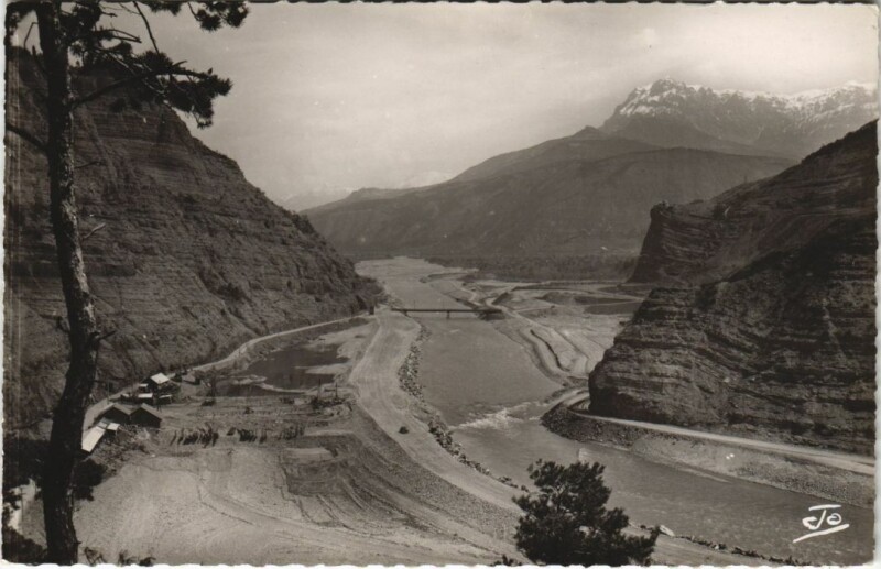 Carte postale ancienne Emplacement du Futur Barrage de Serre-Poncon