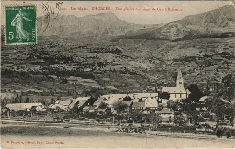 Carte postale ancienne Chorges Vue Generale à Chorges