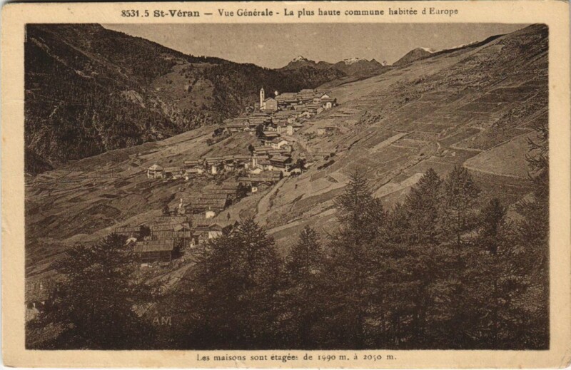 Carte postale ancienne Saint-Veran Vue Generale