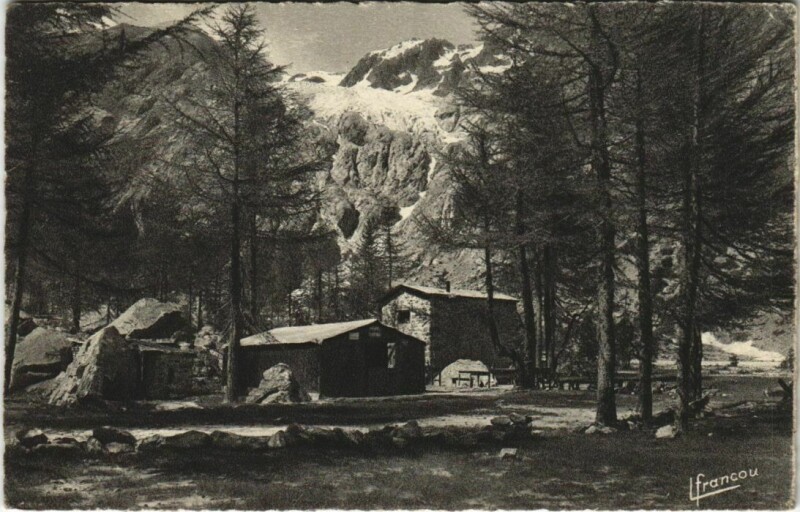 Carte postale ancienne La Refuge Cezanne et le Glacier Blanc