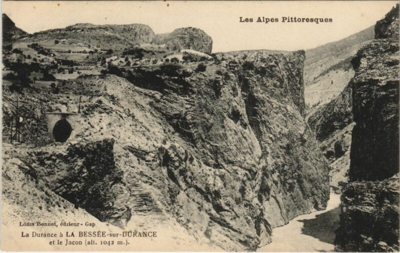 Carte postale ancienne La Bessee-sur-Durance La Durance et le Jacon