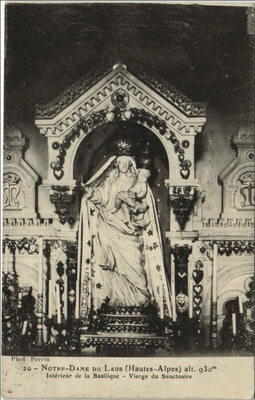 Carte postale ancienne Saint-Etienne-Le-Laus Notre-Dame du Laus - Basilique