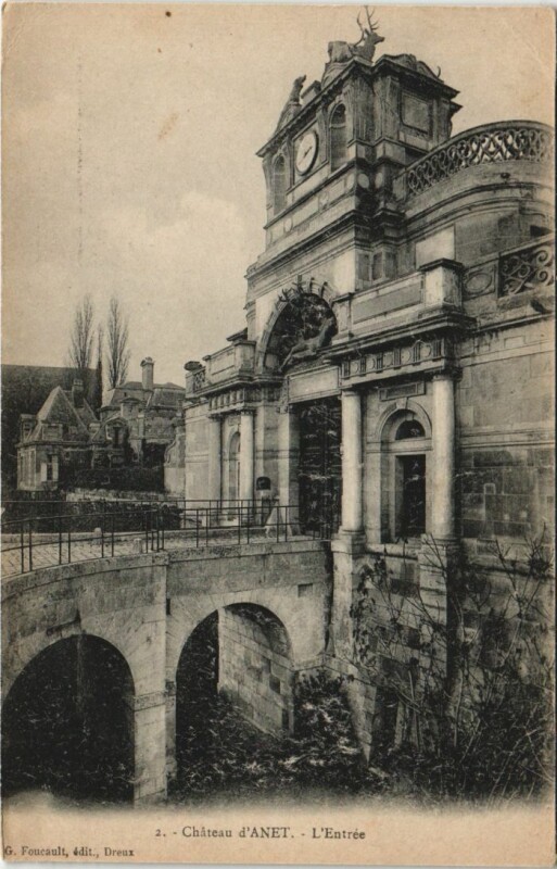 Carte postale ancienne Anet Chateau, Entree principale France