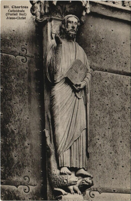 Carte postale ancienne Chartres Cathedrale Jesus Christ France à Chartres