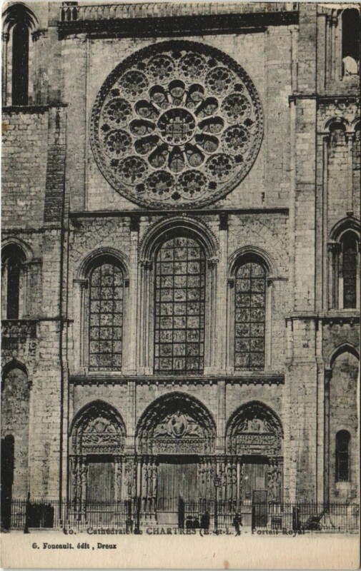 Carte postale ancienne Chartres Cathedrale Portail Royal France à Chartres