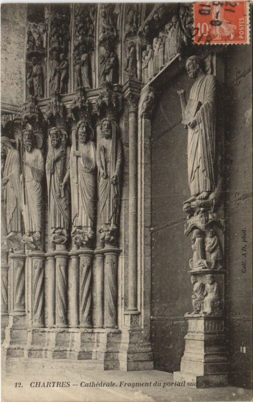 Carte postale ancienne Chartres Cathedrale Fragment du Tour du Choeur France à Chartres