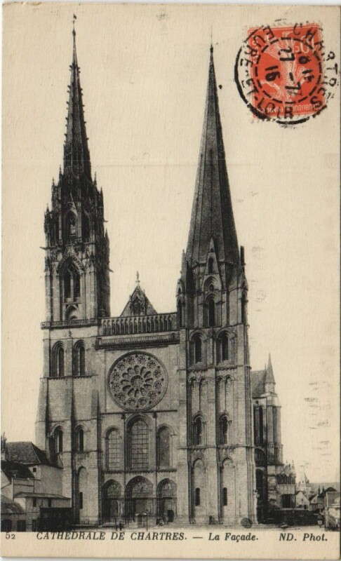 Carte postale ancienne Chartres Cathedrale France à Chartres