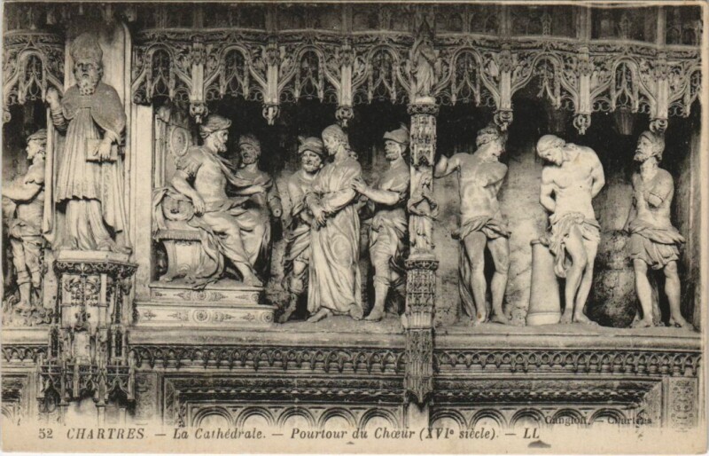 Carte postale ancienne Chartres Cathedrale Pourtour du Choeur France à Chartres