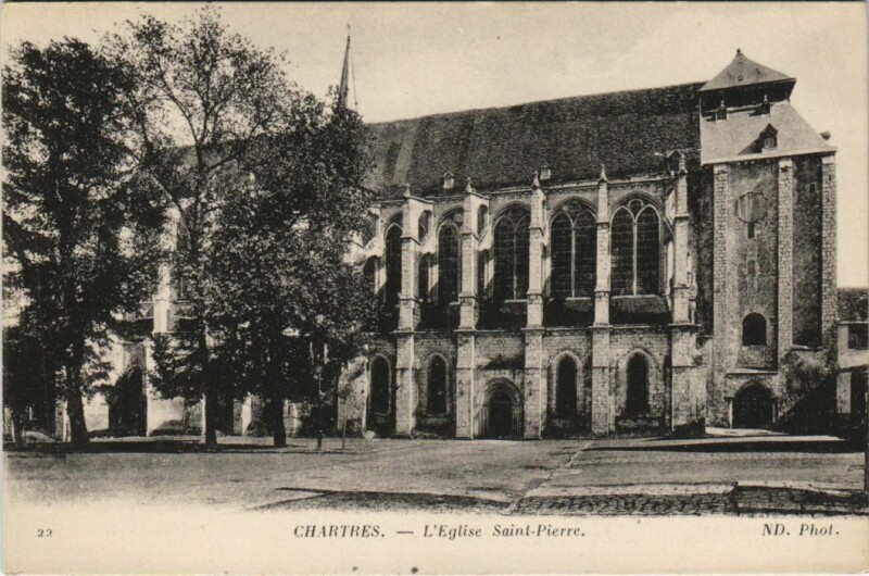 Carte postale ancienne Chartres Eglise Saint-Pierre France à Chartres