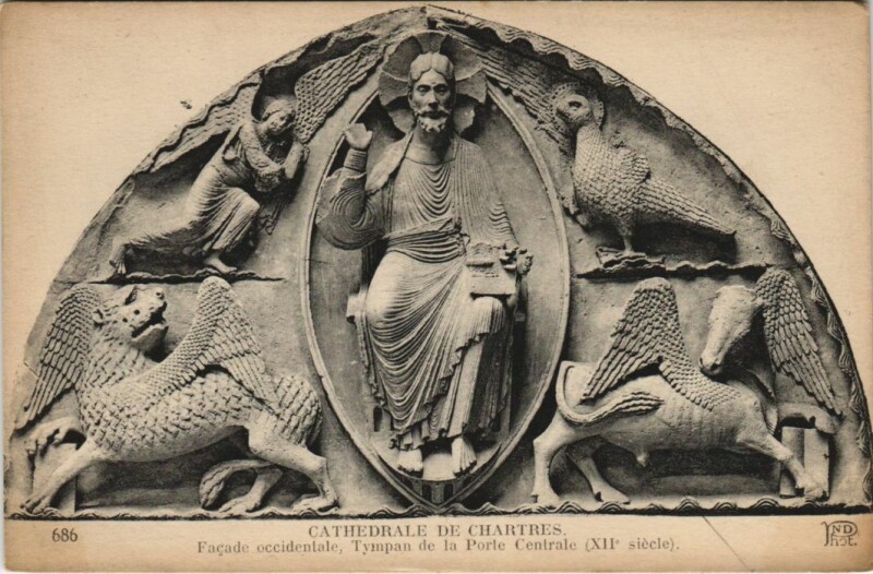 Carte postale ancienne Chartres Cathedrale Facadeoccidentale France à Chartres