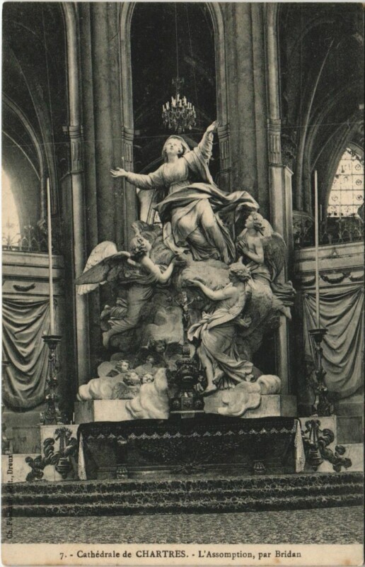 Carte postale ancienne Chartres Cathedrale Assomption par Bridan France à Chartres