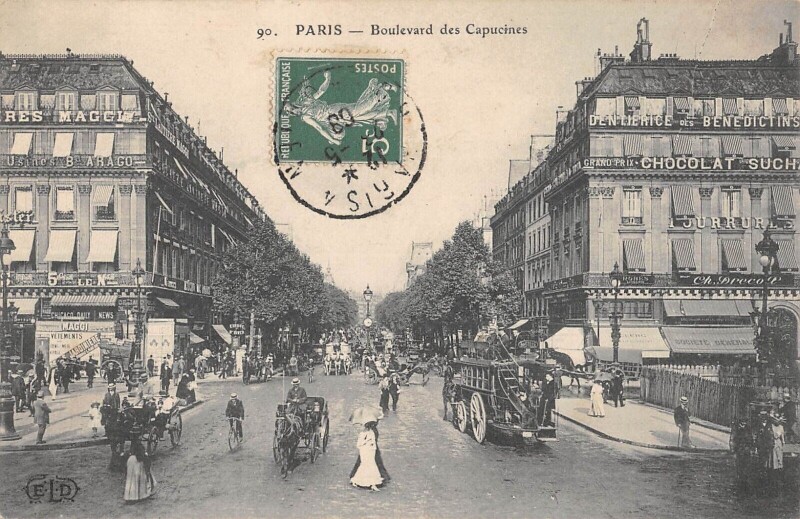Carte postale ancienne Paris IIe Paris Boulevard Des Capucines à Paris 2e