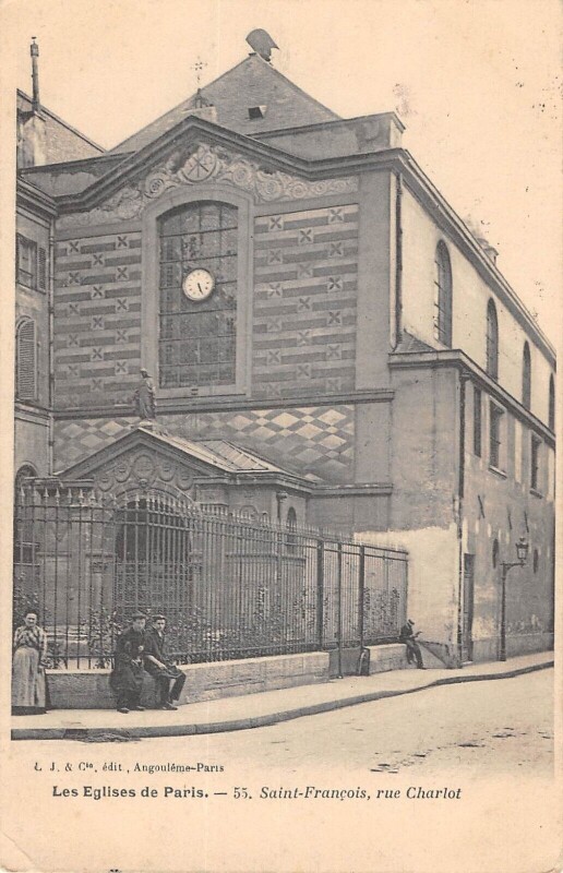Carte postale ancienne Paris IIIe Saint Francois Rue Charlot à Paris 3e