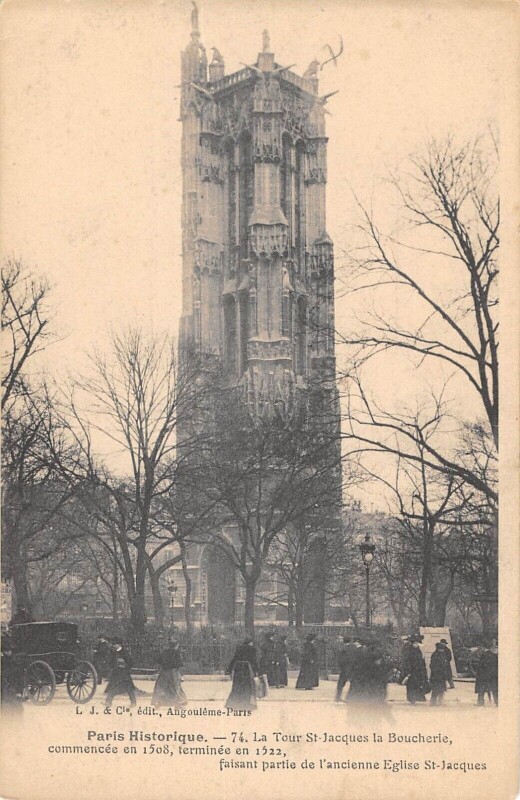 Carte postale ancienne Paris IVe Paris La Tour Saint Jacques à Paris 4e