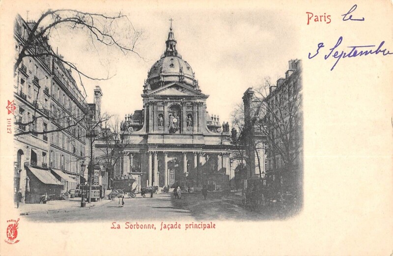 Carte postale ancienne Paris Ve La Sorbonne Facade Principale à Paris 5e