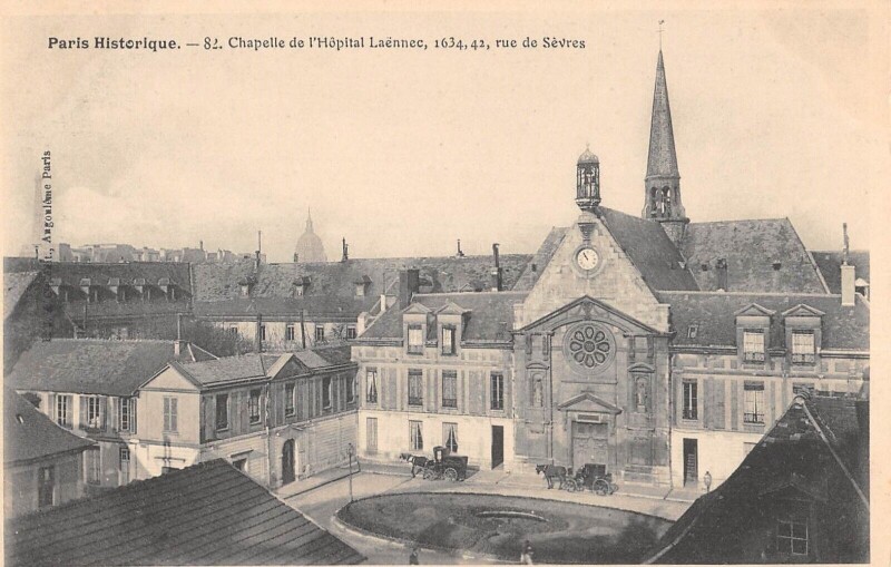 Carte postale ancienne Chapelle de l'Hôpital Laënnec - rue de Sèvres à Paris 6e