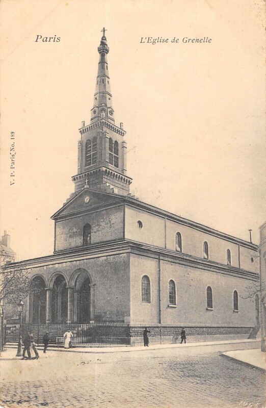 Carte postale ancienne L'Eglise de Grenelle à Paris 15e