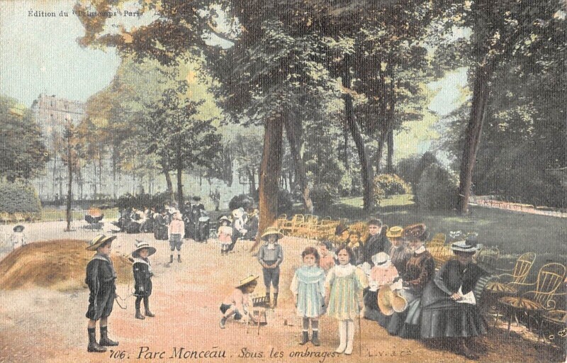 Carte postale ancienne Parc Monceau - Sous Les Ombrages à Paris 8e