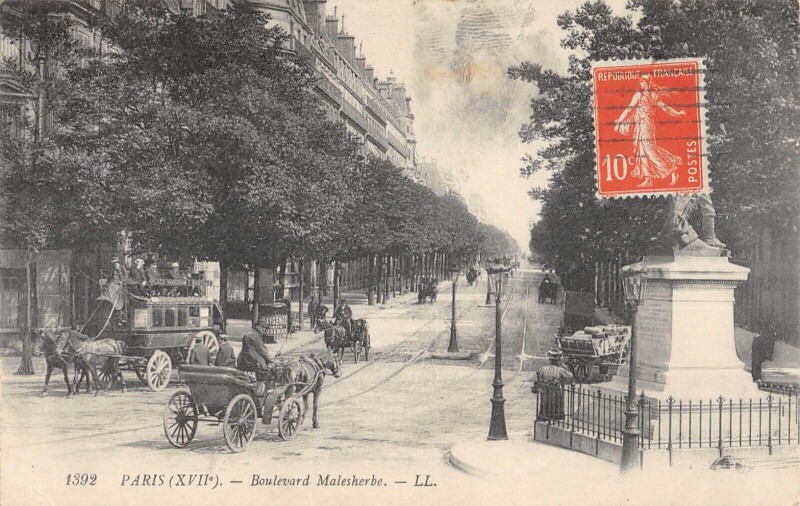 Carte postale ancienne Boulevard Malesherbe à Paris 17e