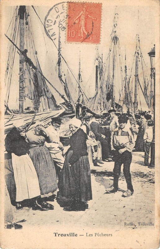 Carte postale ancienne Trouville Les Pecheurs