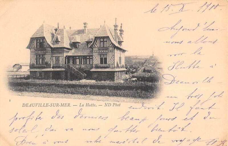 Carte postale ancienne Deauville Sur Mer La Hutte à Deauville