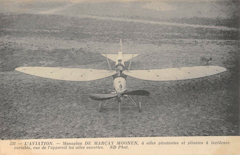 Carte postale ancienne Aviation L'Aviation Monoplan De Marcay Moonen