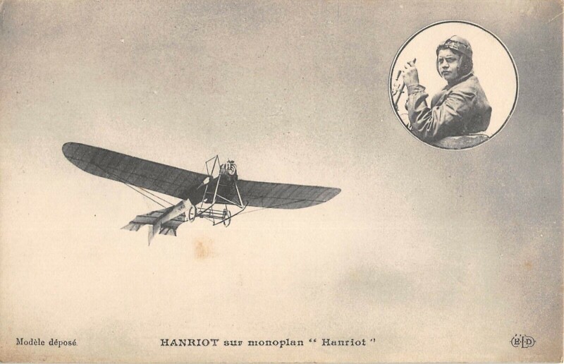 Carte postale ancienne Aviation Hanriot Sur Monoplan Hanriot