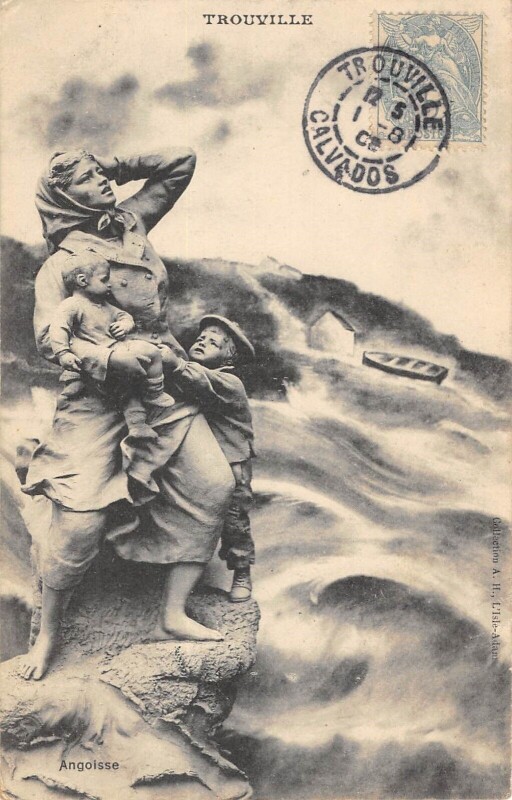 Carte postale ancienne Trouville Angoisse