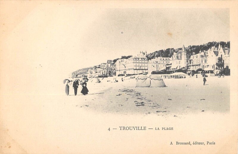 Carte postale ancienne Trouville La Plage - Scene De Plage - Mer