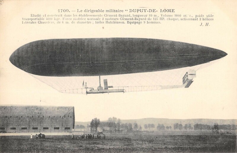 Carte postale ancienne Aviation Le Dirigeable Militaire Dupuy De Lome