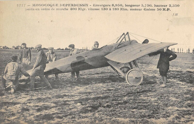 Carte postale ancienne Aviation Moncoque Deperdussin